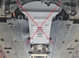 Scut antifurt din aluminiu pentru catalizator Toyota Corolla 56